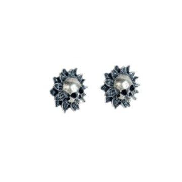 Wholesale Whole-body fashion sunflower skull creative earrings sunflower personality ear jewelry
